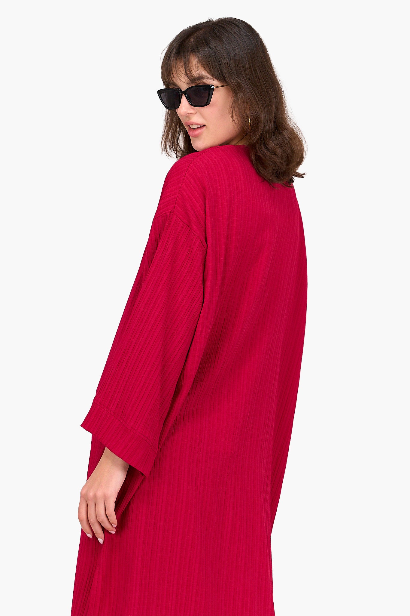 كيمونو ميدي بملمس بارز