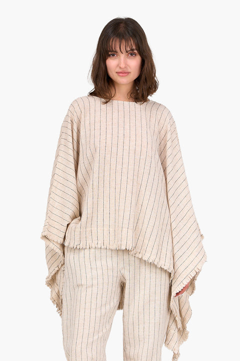 Linen Boxy Poncho