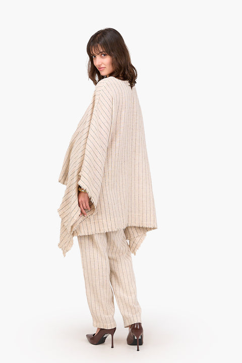 Linen Boxy Poncho