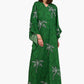 Palm Printed Green Abaya