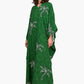 Palm Printed Green Abaya