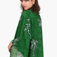 Palm Printed Green Abaya
