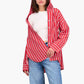 Striped Hooded Viscose Shirt