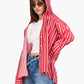 Striped Hooded Viscose Shirt