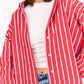 Striped Hooded Viscose Shirt