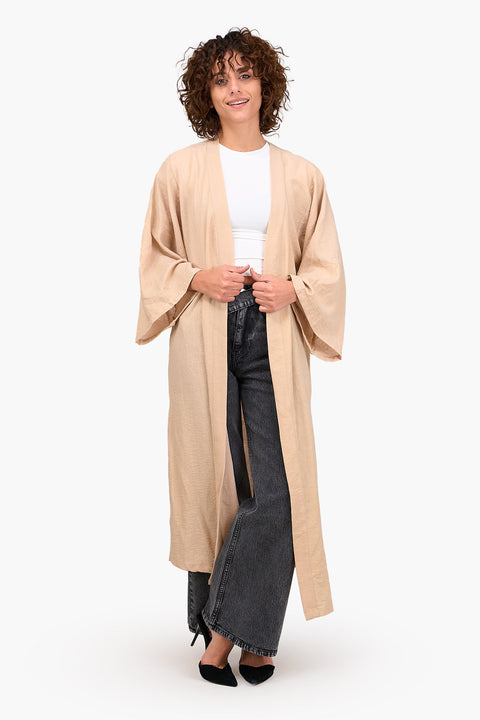 Linen Open Front Kimono