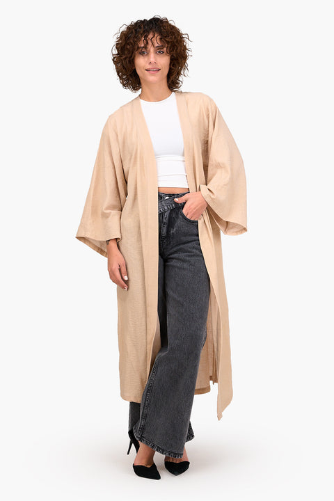 Linen Open Front Kimono