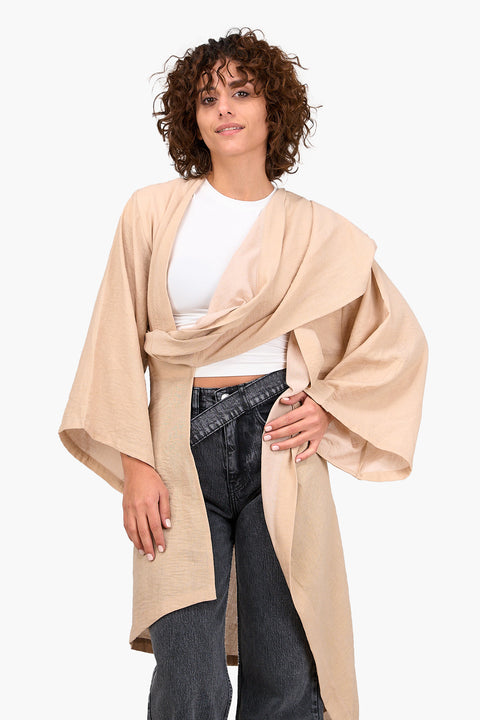 Linen Open Front Kimono