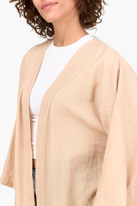 Linen Open Front Kimono