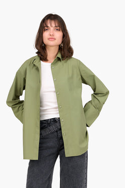 Poplin Hidden Placket Shirt