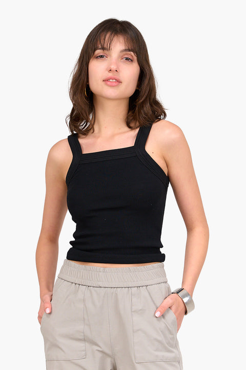 Square Neck Ribbed Top