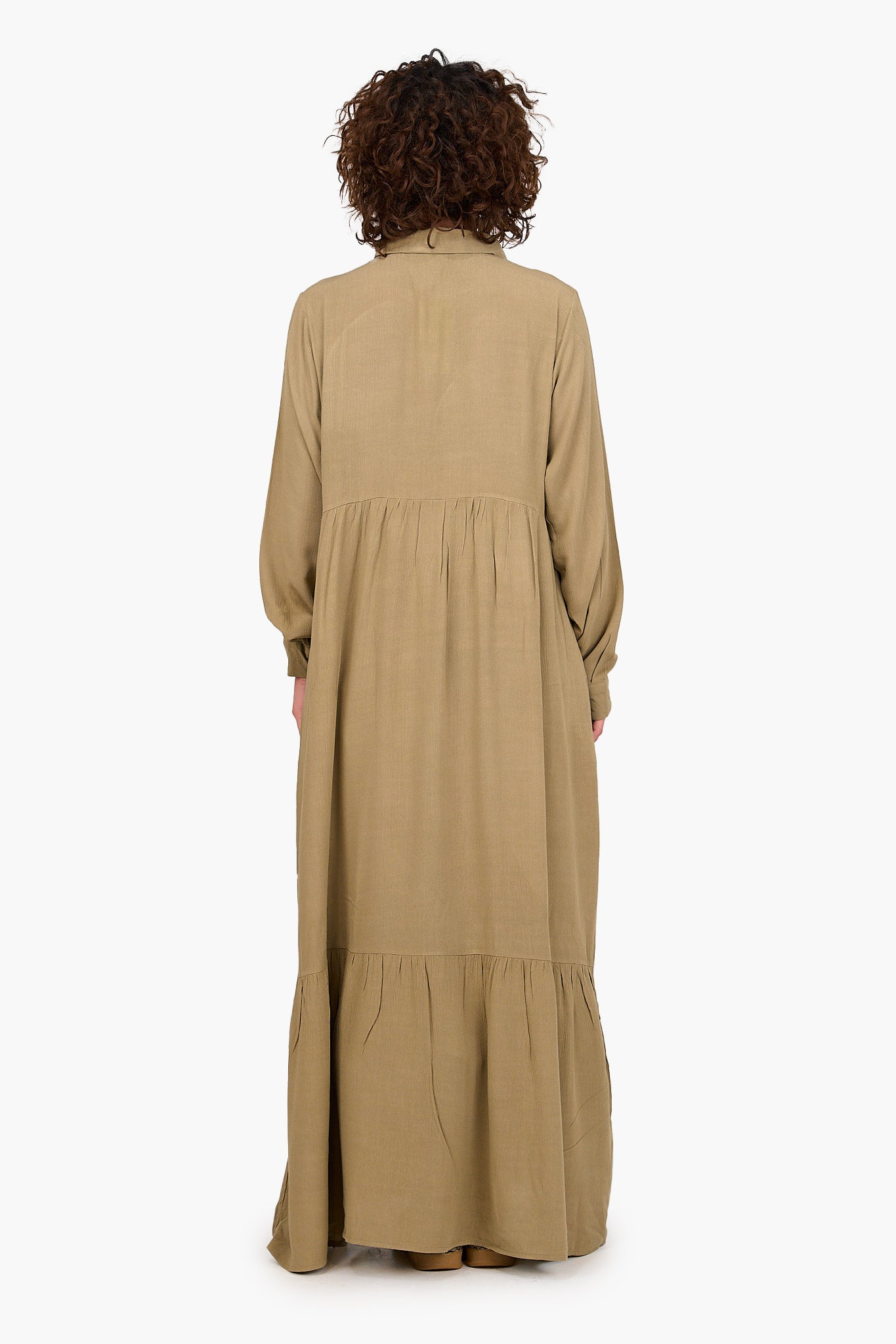 Buttoned Cuffs Dress