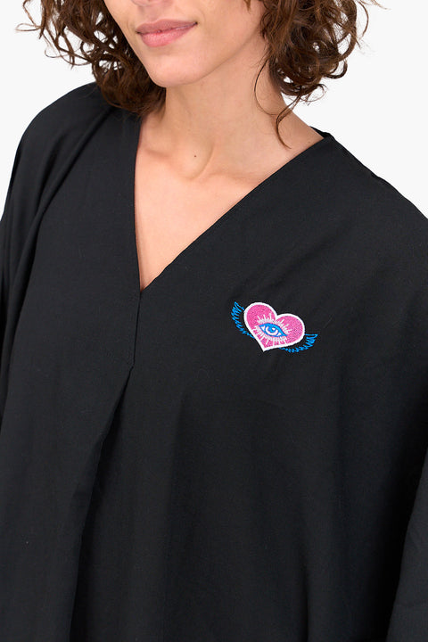 Deep V-Neck Abaya