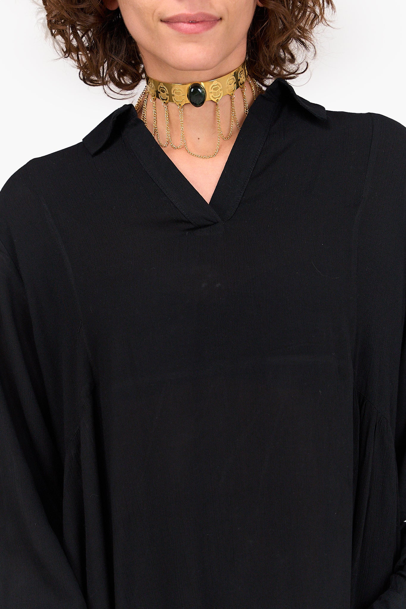 Buttoned Cuffs Dress