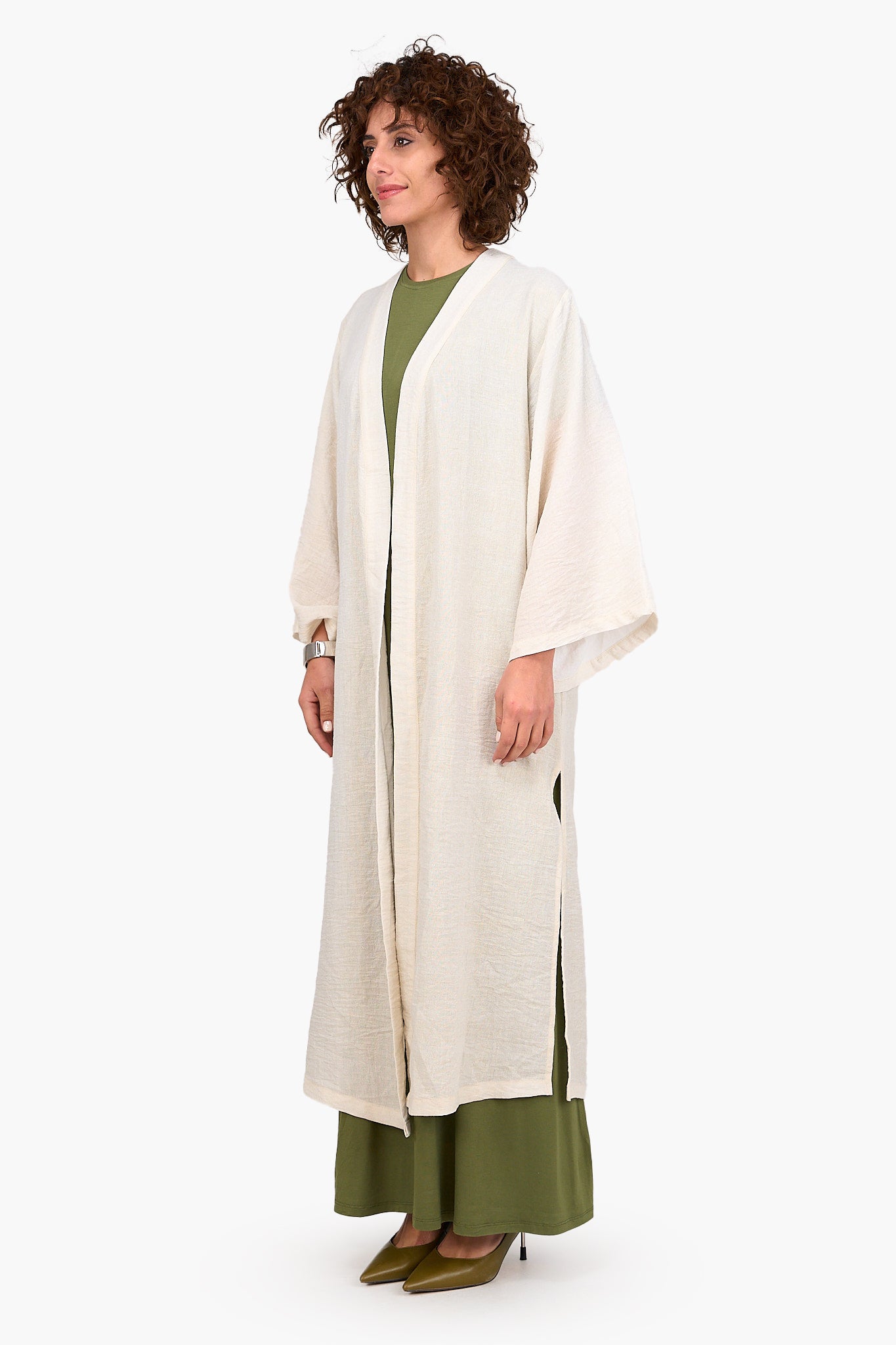 Linen Open Front Kimono