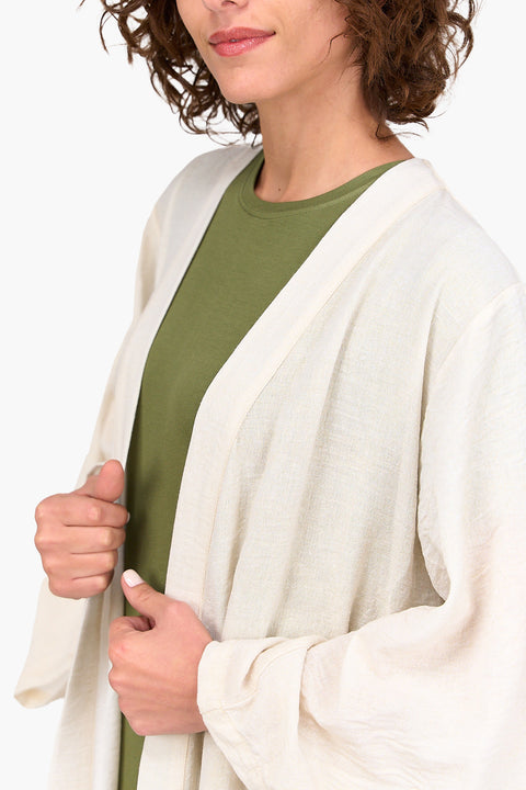 Linen Open Front Kimono