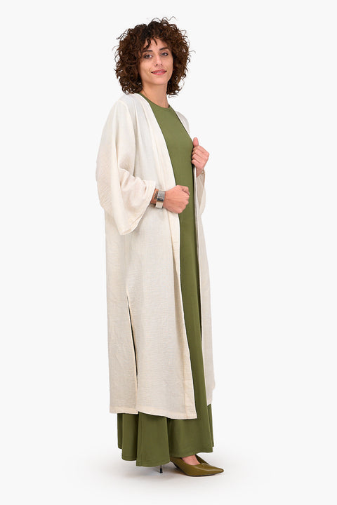 Linen Open Front Kimono