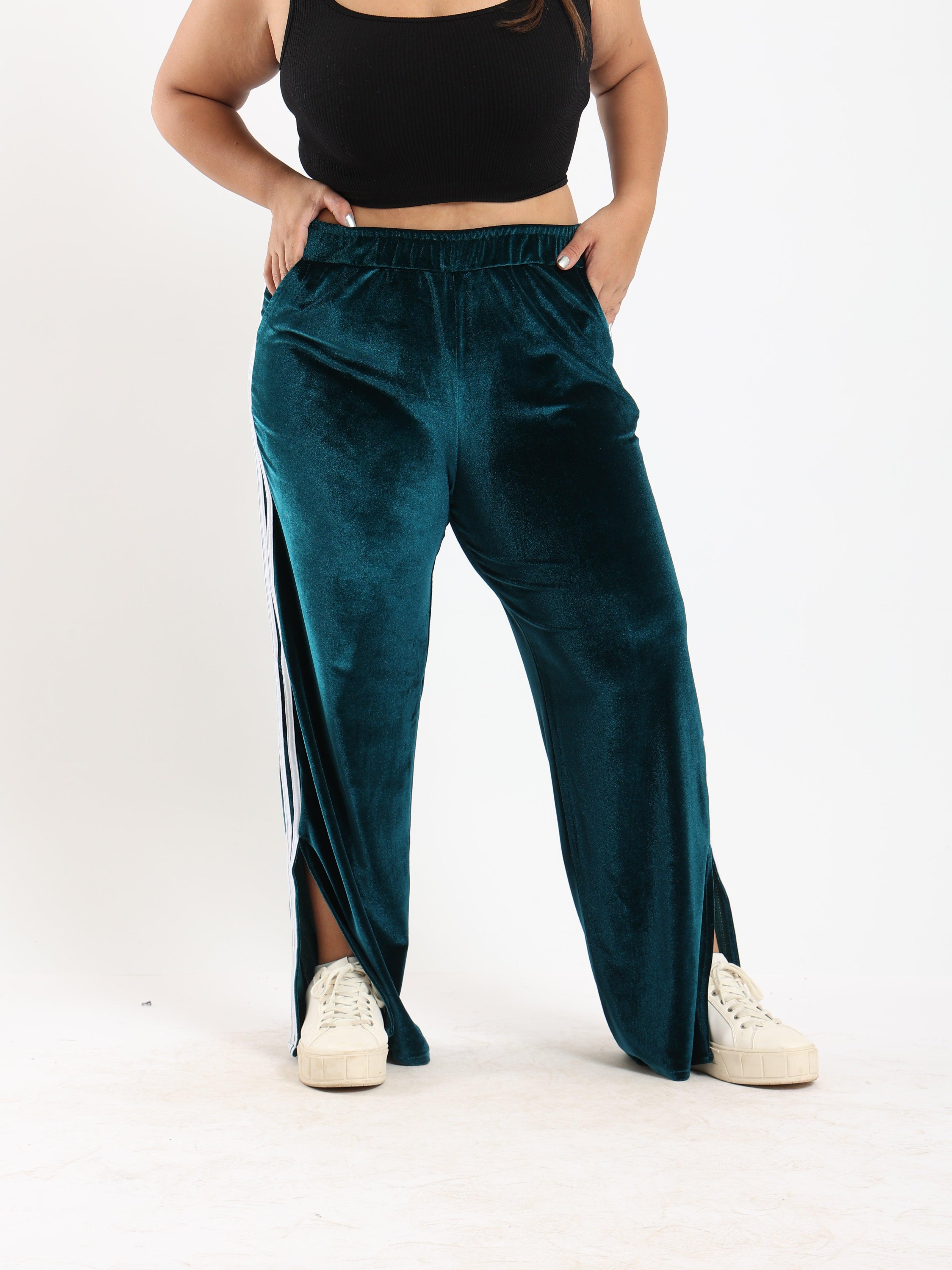 Velvet Striped Lounge Pants