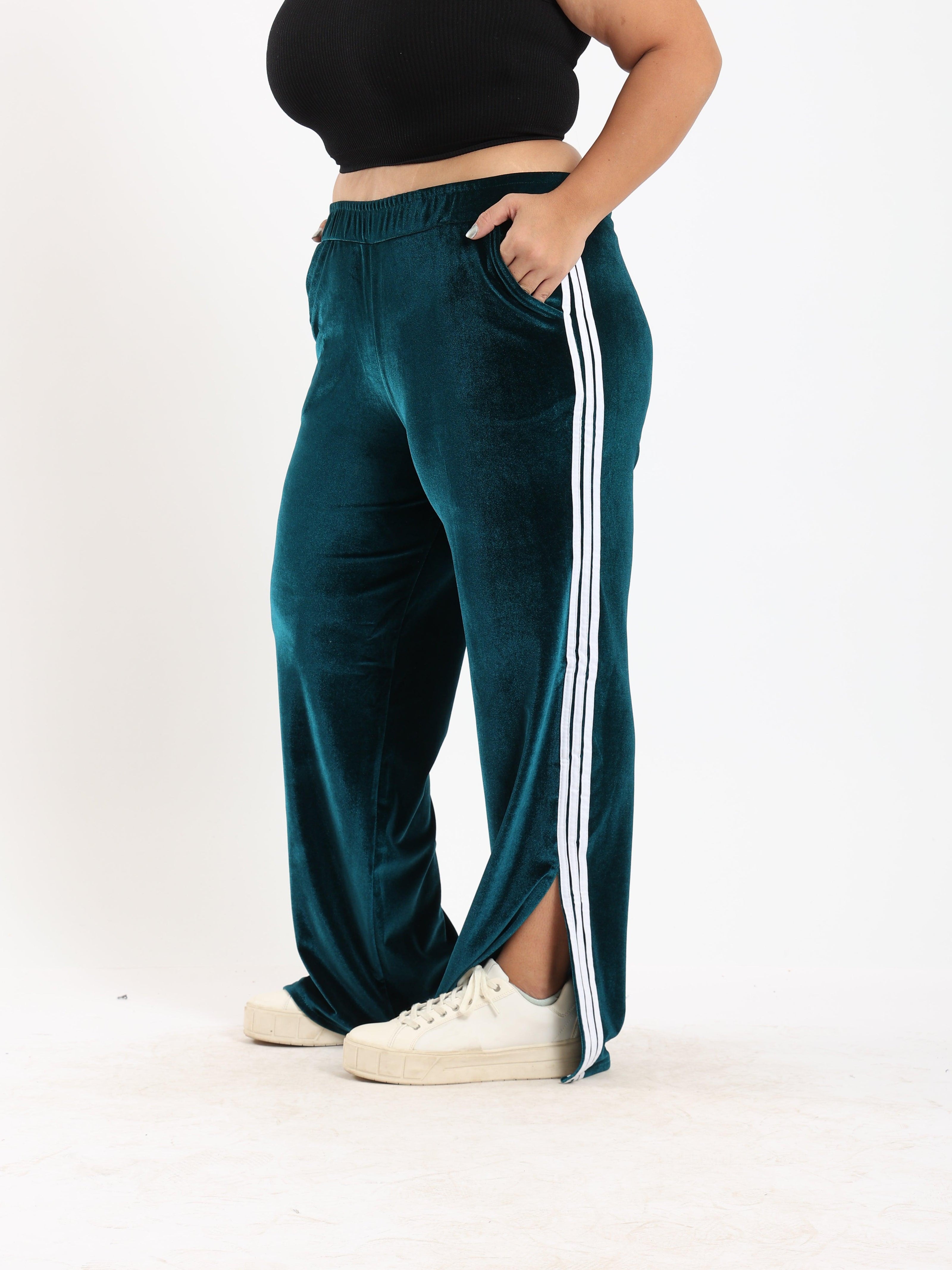 Velvet Striped Lounge Pants
